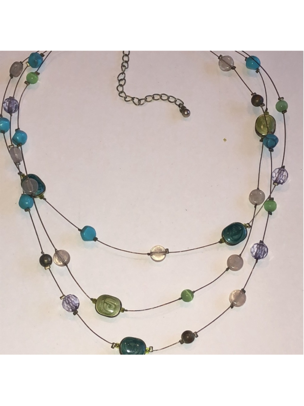 Multicolor Boho Wire Beaded Necklace